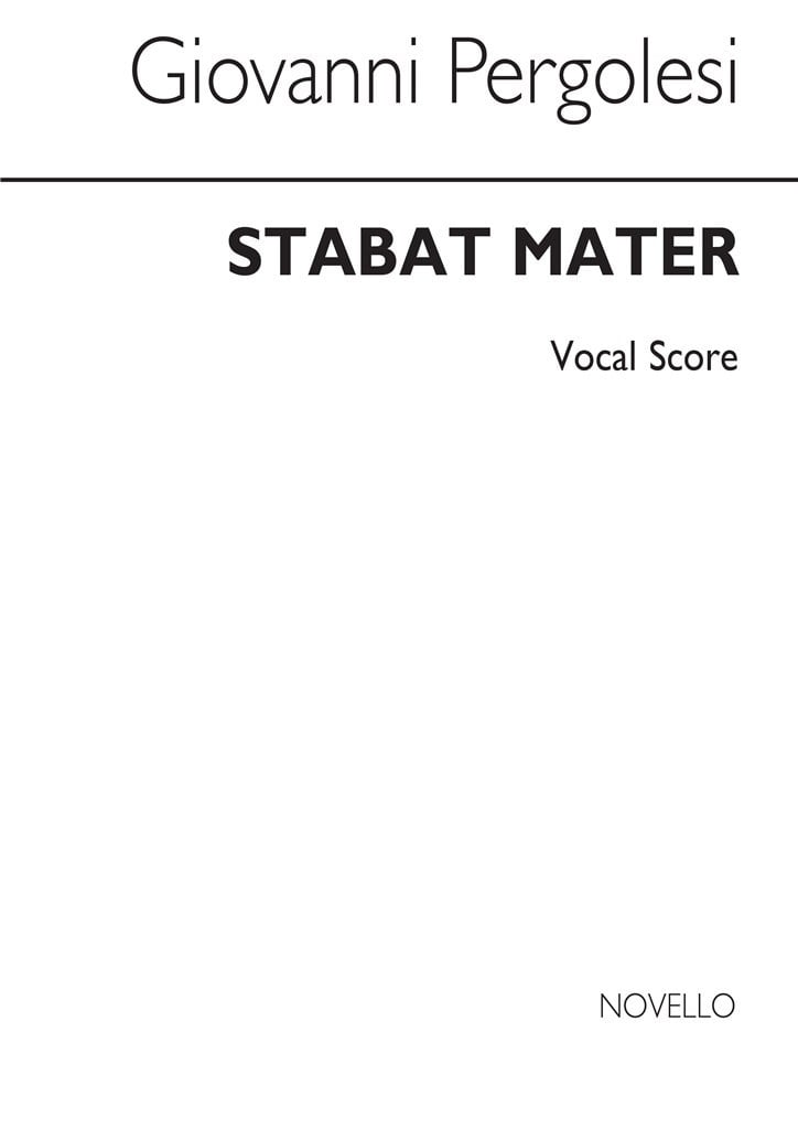 Pergolesi Stabat Mater (English) V/S